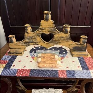 Rustic Wooden Candle Holder